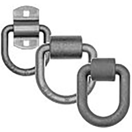 BAILEY Bolt-on 1/2 in. Forged D-Ring w/ bracket: 4,080 lbs. Working Load Limit, C-1045 Steel 322241
